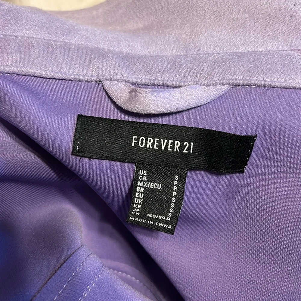 Purple Suede Fringe Cropped Blazer/Jacket - Picture 9 of 9